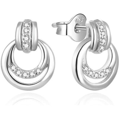 Beneto, Boucles d'oreilles, Boucles d'oreilles élégantes en argent avec zircons AGUP1888 (L) - Publicité Beneto, Boucles d'oreilles, Boucles d'oreilles élégantes en argent avec zircons AGUP1888 (L) - Publicité