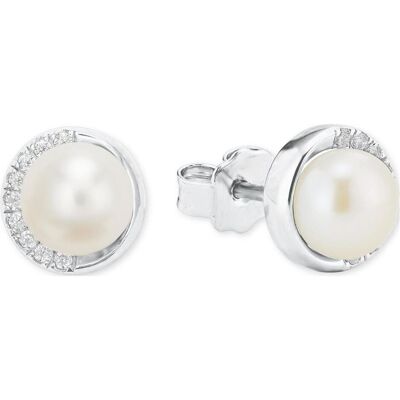 s.Oliver, Boucles d'oreilles, Ohrstecker, (Argent 925, Perle) - Publicité s.Oliver, Boucles d'oreilles, Ohrstecker, (Argent 925, Perle) - Publicité