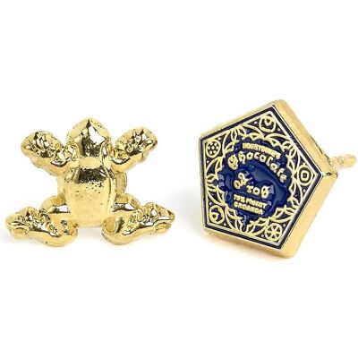 Carat, Boucles d'oreilles, HARRY POTTER - Boucles d'Oreilles - Grenouille en Chocolat & Boîte, (Alliage de zinc) - Publicité Carat, Boucles d'oreilles, HARRY POTTER - Boucles d'Oreilles - Grenouille en Chocolat & Boîte, (Alliage de zinc) - Publicité