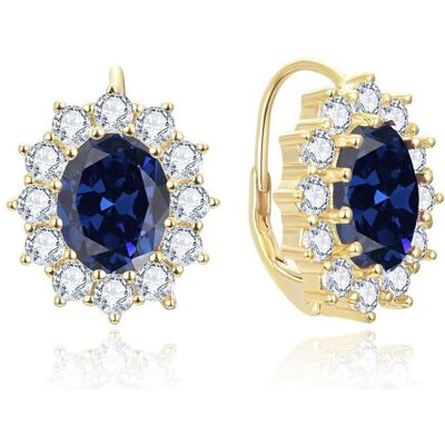 Beneto, Boucles d'oreilles, Výraznà náuÅnice s modrými zirkony AGUC3295BL-GOLD - Publicité Beneto, Boucles d'oreilles, Výraznà náuÅnice s modrými zirkony AGUC3295BL-GOLD - Publicité