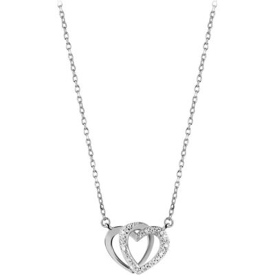 Beneto, Collier, Collier en argent avec coeur AGS779 / 48 (chaîne. pendentif) (L), (Argent) - Publicité Beneto, Collier, Collier en argent avec coeur AGS779 / 48 (chaîne. pendentif) (L), (Argent) - Publicité