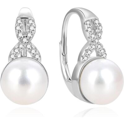 Beneto, Boucles d'oreilles, Charmants boucles d'oreilles en argent avec de vraies perles AGUC870PL (L), (Argent) - Publicité Beneto, Boucles d'oreilles, Charmants boucles d'oreilles en argent avec de vraies perles AGUC870PL (L), (Argent) - Publicité