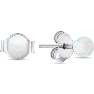 Brilio, Boucles d'oreilles, Silver - Pierres fines en argent avec opales synthétiques blanches EA625W, (Argent fin) - Publicité Brilio, Boucles d'oreilles, Silver - Pierres fines en argent avec opales synthétiques blanches EA625W, (Argent fin) - Publicité