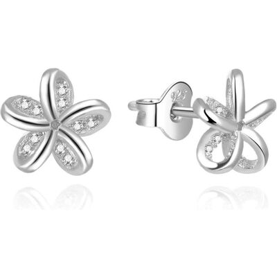 Beneto, Boucles d'oreilles, Délicate fleur boucles d'oreilles avec zircons AGUP2325L - Publicité Beneto, Boucles d'oreilles, Délicate fleur boucles d'oreilles avec zircons AGUP2325L - Publicité