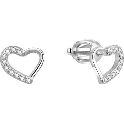 Beneto, Boucles d'oreilles, Boucles d'oreilles coeur argent AGUP1423S (L) - Publicité Beneto, Boucles d'oreilles, Boucles d'oreilles coeur argent AGUP1423S (L) - Publicité