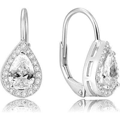Beneto, Boucles d'oreilles, Boucles d'oreilles en argent avec cristal rose AGUC1160, (Argent) - Publicité Beneto, Boucles d'oreilles, Boucles d'oreilles en argent avec cristal rose AGUC1160, (Argent) - Publicité