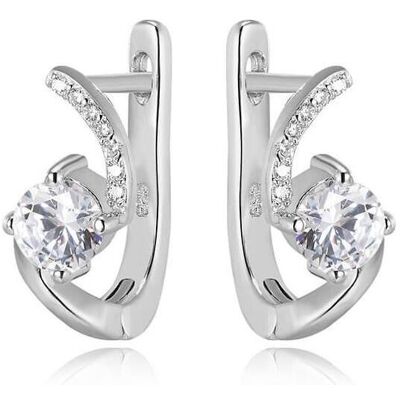 Beneto, Boucles d'oreilles, Boucles d'oreilles en argent avec pierres AGU1164 (L), (Argent) - Publicité Beneto, Boucles d'oreilles, Boucles d'oreilles en argent avec pierres AGU1164 (L), (Argent) - Publicité