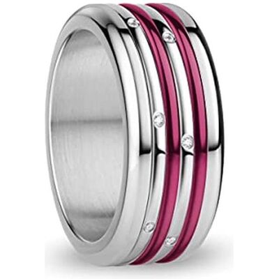 Bering, Bague, Yukon Womens Interchangeable Ring Combination in Silver and Purple with Unique Twist Change System, (6) - Publicité Bering, Bague, Yukon Womens Interchangeable Ring Combination in Silver and Purple with Unique Twist Change System, (6) - Publicité