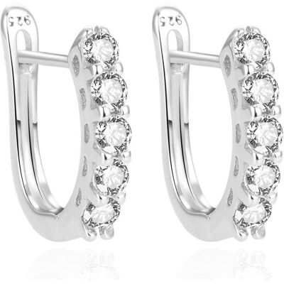Beneto, Boucles d'oreilles, - Elegant silver earrings with zircons AGUC2164L (L), (Argent) - Publicité Beneto, Boucles d'oreilles, - Elegant silver earrings with zircons AGUC2164L (L), (Argent) - Publicité