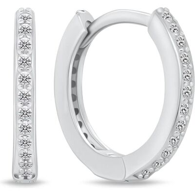 Brilio, Boucles d'oreilles, Silver - Bagues d'oreilles en argent scintillant EA159W - Diamètre : 2.2 cm, (Argent) - Publicité Brilio, Boucles d'oreilles, Silver - Bagues d'oreilles en argent scintillant EA159W - Diamètre : 2.2 cm, (Argent) - Publicité