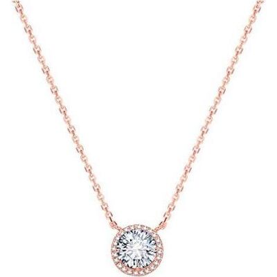 Beneto, Collier, Collier en argent rose plaqué or avec cristaux AGS1135 / 47-ROSE (L), (Argent sterling 925, Cristaux) - Publicité Beneto, Collier, Collier en argent rose plaqué or avec cristaux AGS1135 / 47-ROSE (L), (Argent sterling 925, Cristaux) - Publicité