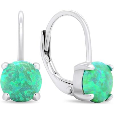 Brilio, Boucles d'oreilles, Silver - Charmantes boucles d'oreilles en argent avec opales synthétiques EA370WG, (Argent) - Publicité Brilio, Boucles d'oreilles, Silver - Charmantes boucles d'oreilles en argent avec opales synthétiques EA370WG, (Argent) - Publicité