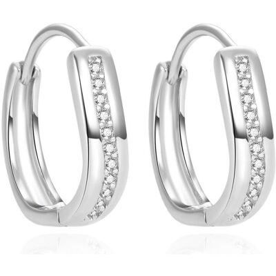 Beneto, Boucles d'oreilles, Bagues d'oreilles originales en argent avec zircons AGUC2375L (L), (Argent) - Publicité Beneto, Boucles d'oreilles, Bagues d'oreilles originales en argent avec zircons AGUC2375L (L), (Argent) - Publicité