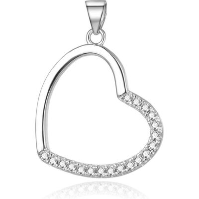 Beneto, Pendentif, Pendentif coeur argent romantique AGH264 (L), (Argent) - Publicité Beneto, Pendentif, Pendentif coeur argent romantique AGH264 (L), (Argent) - Publicité