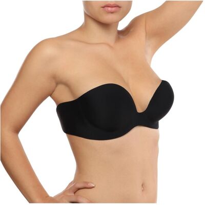 Bye Bra, Soutien-gorge, Soutien-gorge adhésif Gala, Noir, Beige, (Une unité par pack, L) - Publicité Bye Bra, Soutien-gorge, Soutien-gorge adhésif Gala, Noir, Beige, (Une unité par pack, L) - Publicité