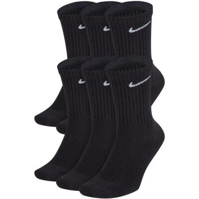 Nike, Unisexe, Chaussettes, Everyday Cushion Crew, Noir, Blanc, (paquet de 6, 42 - 46) - Publicité Nike, Unisexe, Chaussettes, Everyday Cushion Crew, Noir, Blanc, (paquet de 6, 42 - 46) - Publicité
