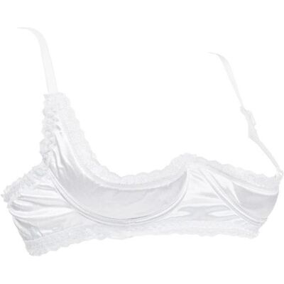 Rimba, Soutien-gorge, Soutien-gorge à armatures 1/4, Blanc, (Une unité par pack, S) - Publicité Rimba, Soutien-gorge, Soutien-gorge à armatures 1/4, Blanc, (Une unité par pack, S) - Publicité