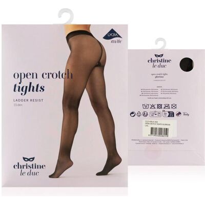 Christine Le Duc, Femmes, Collants, Collants ouverts à l’entrejambe - Anti-accrocs Glorious - noir, Noir, (L/XL) - Publicité Christine Le Duc, Femmes, Collants, Collants ouverts à l’entrejambe - Anti-accrocs Glorious - noir, Noir, (L/XL) - Publicité