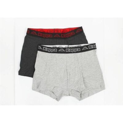 Kappa, Hommes, Sous-vêtements, Boxer, Multicolore, Gris, Argent, (lot de 2, XXL) - Publicité Kappa, Hommes, Sous-vêtements, Boxer, Multicolore, Gris, Argent, (lot de 2, XXL) - Publicité