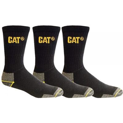 Cat, Hommes, Chaussettes, Travail, Noir, (Lot de 3, 41 - 45) - Publicité Cat, Hommes, Chaussettes, Travail, Noir, (Lot de 3, 41 - 45) - Publicité