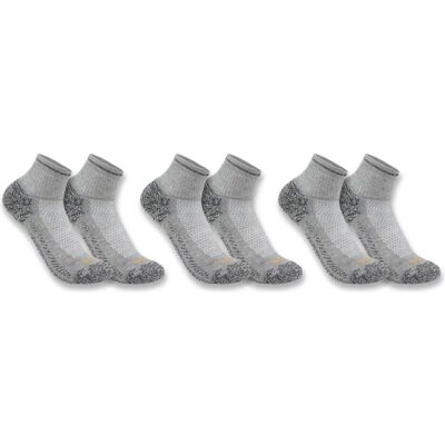 Carhartt, Hommes, Chaussettes, Chaussettes mi-hautes Force™ Midweight, lot de 3 paires, Gris, (Lot de 3, L) - Publicité Carhartt, Hommes, Chaussettes, Chaussettes mi-hautes Force™ Midweight, lot de 3 paires, Gris, (Lot de 3, L) - Publicité