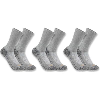 Carhartt, Hommes, Chaussettes, Chaussettes Force Midweight Crew, lot de 3 paires, HEAT, Gris, (Lot de 3, XL) - Publicité Carhartt, Hommes, Chaussettes, Chaussettes Force Midweight Crew, lot de 3 paires, HEAT, Gris, (Lot de 3, XL) - Publicité