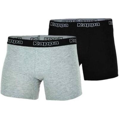 Kappa, Hommes, Sous-vêtements, Boxer, Argent, Noir, Gris, (lot de 2, XL) - Publicité Kappa, Hommes, Sous-vêtements, Boxer, Argent, Noir, Gris, (lot de 2, XL) - Publicité
