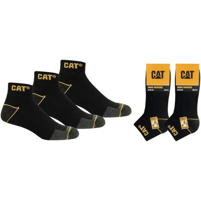 Cat, Hommes, Chaussettes, Travail, Noir, (Lot de 3, 43 - 46) - Publicité Cat, Hommes, Chaussettes, Travail, Noir, (Lot de 3, 43 - 46) - Publicité