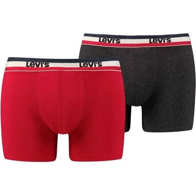 Levis, Hommes, Sous-vêtements, 2erPack Sportswear Logo, Rouge, (lot de 2, S) - Publicité Levis, Hommes, Sous-vêtements, 2erPack Sportswear Logo, Rouge, (lot de 2, S) - Publicité