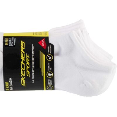 Skechers, Hommes, Chaussettes, Lot de 6 chaussettes pour homme en coton "NSW" en blanc, Blanc, (paquet de 6, 41 - 46) - Publicité Skechers, Hommes, Chaussettes, Lot de 6 chaussettes pour homme en coton "NSW" en blanc, Blanc, (paquet de 6, 41 - 46) - Publicité