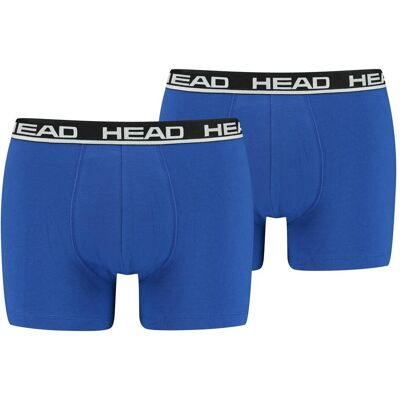 Head, Hommes, Sous-vêtements, Boxer Casual Stretch, Bleu, (lot de 2, M) - Publicité Head, Hommes, Sous-vêtements, Boxer Casual Stretch, Bleu, (lot de 2, M) - Publicité