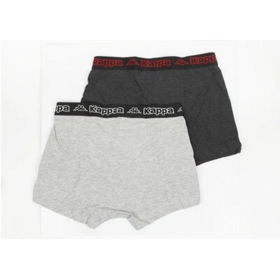 Kappa, Hommes, Sous-vêtements, Boxer, Gris, Argent, (lot de 2, L) - Publicité Kappa, Hommes, Sous-vêtements, Boxer, Gris, Argent, (lot de 2, L) - Publicité
