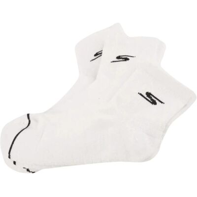 Skechers, Hommes, Chaussettes, Lot de 3 paires de chaussettes « Qtr Prem Basic » pour homme, Blanc, (Lot de 3, 43 - 46) - Publicité Skechers, Hommes, Chaussettes, Lot de 3 paires de chaussettes « Qtr Prem Basic » pour homme, Blanc, (Lot de 3, 43 - 46) - Publicité