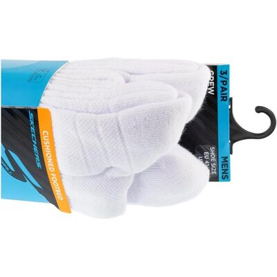 Skechers, Hommes, Chaussettes, Lot de 3 paires de chaussettes courtes PF PBall pour homme, Blanc, (Lot de 3, 41 - 46) - Publicité Skechers, Hommes, Chaussettes, Lot de 3 paires de chaussettes courtes PF PBall pour homme, Blanc, (Lot de 3, 41 - 46) - Publicité