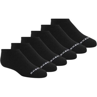 Skechers, Hommes, Chaussettes, Lot de 6 chaussettes Core Lowcut Lg Noires, Noir, (paquet de 6, 35 - 38) - Publicité Skechers, Hommes, Chaussettes, Lot de 6 chaussettes Core Lowcut Lg Noires, Noir, (paquet de 6, 35 - 38) - Publicité