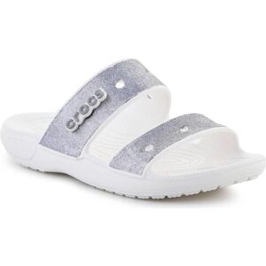 Crocs Femmes, Sandales, Klassische Kroko-Glitzer-Sandale, Blanc, Gris, Argent, (37) - Publicité Crocs Femmes, Sandales, Klassische Kroko-Glitzer-Sandale, Blanc, Gris, Argent, (37) - Publicité