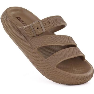 Big Star, Femmes, Tongs, Women's sports flip-flops with a thick sole for the pool, brown TT274A041, Marron, (38) - Publicité Big Star, Femmes, Tongs, Women's sports flip-flops with a thick sole for the pool, brown TT274A041, Marron, (38) - Publicité