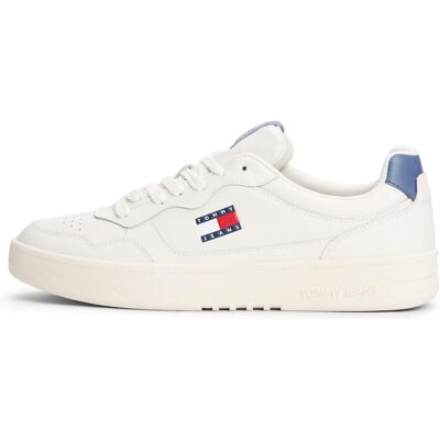 Tommy Hilfiger Hommes, Baskets, (New)Tjm Cupsole Leather Ess, Bleu, (45) - Publicité Tommy Hilfiger Hommes, Baskets, (New)Tjm Cupsole Leather Ess, Bleu, (45) - Publicité