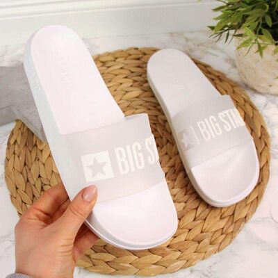 Big Star, Femmes, Sandales, W Slipper FF274A199-101 - 37, Blanc, (37) - Publicité Big Star, Femmes, Sandales, W Slipper FF274A199-101 - 37, Blanc, (37) - Publicité
