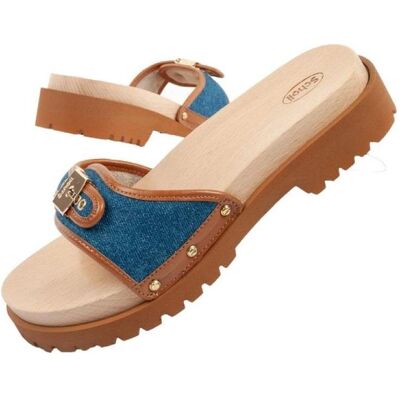 Scholl, Femmes, Tongs, Pescura Iconic Clog-Sandalen, Bleu, Marron, (35) - Publicité Scholl, Femmes, Tongs, Pescura Iconic Clog-Sandalen, Bleu, Marron, (35) - Publicité