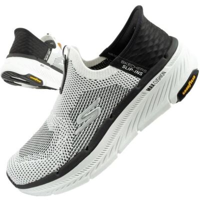 Skechers, Hommes, Baskets, Max Cushioning Premier Schuhe, Blanc, Noir, (45.5) - Publicité Skechers, Hommes, Baskets, Max Cushioning Premier Schuhe, Blanc, Noir, (45.5) - Publicité