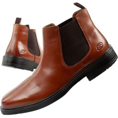 Skechers, Hommes, Bottes, Miller-Boris Herren-Chelsea-Boots, elegantes braunes Leder, Marron, (41) - Publicité Skechers, Hommes, Bottes, Miller-Boris Herren-Chelsea-Boots, elegantes braunes Leder, Marron, (41) - Publicité