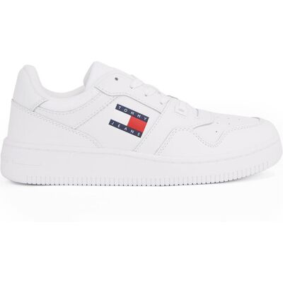 Tommy Hilfiger Unisexe, Baskets, Tjw Retro Basket Ess, Blanc, (38) - Publicité Tommy Hilfiger Unisexe, Baskets, Tjw Retro Basket Ess, Blanc, (38) - Publicité