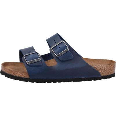 Birkenstock, Hommes, Sandales, Arizona lit de graisse en nubuck normal, Bleu, (45) - Publicité Birkenstock, Hommes, Sandales, Arizona lit de graisse en nubuck normal, Bleu, (45) - Publicité