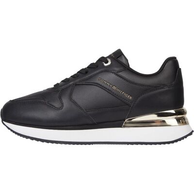 Tommy Hilfiger Femmes, Baskets, Femmes Chaussures Elevated Feminine Leather Runner Noir Baskets 37, Noir, (37) - Publicité Tommy Hilfiger Femmes, Baskets, Femmes Chaussures Elevated Feminine Leather Runner Noir Baskets 37, Noir, (37) - Publicité