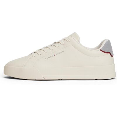 Tommy Hilfiger Hommes, Baskets, Th Court Lth Detail Ess, Gris, Beige, (42) - Publicité Tommy Hilfiger Hommes, Baskets, Th Court Lth Detail Ess, Gris, Beige, (42) - Publicité