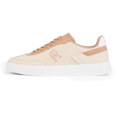 Tommy Hilfiger Baskets, Th Heritage Sneaker Perf, Beige, (40) - Publicité Tommy Hilfiger Baskets, Th Heritage Sneaker Perf, Beige, (40) - Publicité