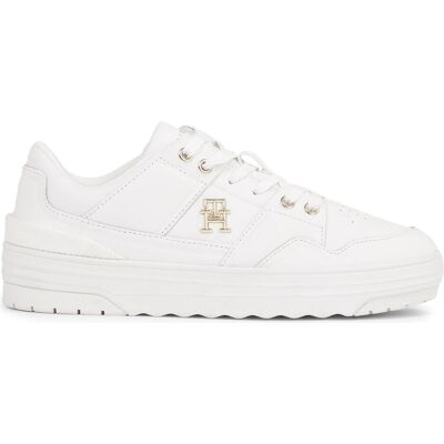Tommy Hilfiger Femmes, Baskets, TH Basket Sneaker Lo, Blanc, (41) - Publicité Tommy Hilfiger Femmes, Baskets, TH Basket Sneaker Lo, Blanc, (41) - Publicité