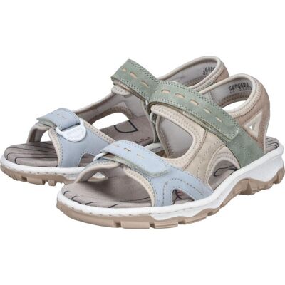 Rieker, Femmes, Sandales, 68866-94, Multicolore, Bleu, Beige, (40) - Publicité Rieker, Femmes, Sandales, 68866-94, Multicolore, Bleu, Beige, (40) - Publicité