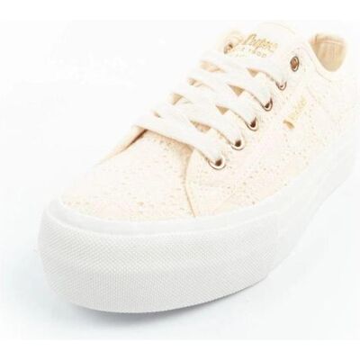 Lee Cooper, Femmes, Baskets, Plateau-Sneakers zum Schnüren für Damen, Beige, (38) - Publicité Lee Cooper, Femmes, Baskets, Plateau-Sneakers zum Schnüren für Damen, Beige, (38) - Publicité